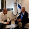 Prime Minister Benjamin Netanyahu holds first working meeting with the Director of the Mossad Roman Gofman at the Mossad headquarters.