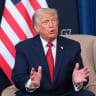 US President Donald Trump speaks during a bilateral meeting with Egyptian President Abdel Fattah el-Sisi on the sidelines of the G7 Summit on June 17, 2026 in Evian-les-Bains, France.