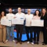 The winners of Startup Nation Central and Intel's Edge AI Tech Challenge pose for a picture.