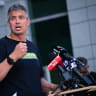 YOAZ HENDEL, head of the Reservists’ Party and former minister, holds a press conference in Petah Tikva, May 10, 2026.