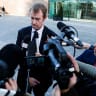 Michael Mann, spokesman of European Union High Representative for Foreign Affairs and Security Policy and Vice-President of the European Commission talks to the media outside the Palais Coburg as part of the socalled EU 5+1 Talks with Iran in Vienna, Austria on October 14, 2014.