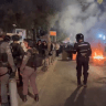 Israel Police responding to haredi (ultra-Orthodox) protest near Shabbat Square in Jerusaelm, June 19, 2026.