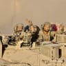 The IDF 13th Golani Battalion together with the 7th Armored Brigade seen withdrawing their positions in Gaza, back into Israel October 10, 2025. 