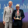 Friends of Zion Founder Dr. Mike Evans (L) and Somaliland President Abdirahman Mohamed Abdillahi (R) during Friends of Zion award ceremony, June 21, 2026.