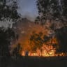 View of a wildfire that broke out near the northern Israeli city of Katzrin, June 4, 2026.