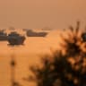 Vessels at the Strait of Hormuz, as seen from Musandam, Oman, June 16, 2026.