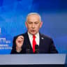 Israeli Prime Minister Benjamin Netanyahu holds a press conferene at the Prime Minister's office in Jerursalem, June 15, 2026.