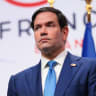  President Trump Attends G7 Summit In Evian, France EVIAN-LES-BAINS, FRANCE - JUNE 17: U.S. Secretary of State Marco Rubio looks on as U.S. President Donald Trump speaks at a press conference during the G7 Leaders' Summit on June 17, 2026 in Evian-les-Bains, France.