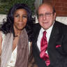 Clive Davis (r) with Aretha Franklin at the Tribeca Film Festival in New York, April 19, 2017