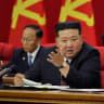 North Korean leader Kim Jong Un speaks during the second plenary meeting of the Ninth Central Committee of the Workers' Party of Korea (WPK), in Pyongyang, North Korea, in this picture released June 23, 2026, by North Korea's official Korean Central News Agency