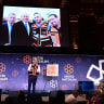 Founder and President Eli Beer on stage at the annual United Hatzalah New York gala