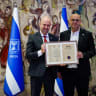 Eli Cohen, CEO of Pitchon-Lev with Speaker of the Knesset Amir Ohana