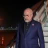 Iranian parliament speaker Mohammad Bagher Ghalibaf walks down the stairs of an airplane after arriving at Muscat Airport in Muscat, Oman, on June 22, 2026; illustrative.