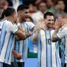 Messi and the players of the Argentina national team
