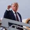 US President Donald Trump boards Air Force One as he departs Reading Regional Airport in Reading, Pennsylvania, US, June 23, 2026. 