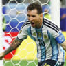 El argentino Lionel Messi celebra el segundo gol de su selección en el partido entre Argentina y Austria, disputado en el Dallas Stadium de Arlington (Texas, EE. UU.), el 22 de junio de 2026. 