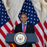 US House Minority Leader Hakeem Jeffries (D-NY) speaks at an unveiling ceremony for the Semiquincentennial Congressional Time Capsule on Capitol Hill in Washington, DC, US, June 24, 2026.