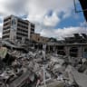 Damage by Israeli airstrikes in the centre of Nabatieh on June 26, 2026 in Nabatieh, Lebanon.