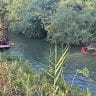 Fire and rescue teams from the Galilee and Golan Heights conducting searches in boats and in the water after two girls were swept into the Jordan River.