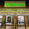 he Waitrose logo is displayed outside a branch of the supermarket retailer Waitrose on November 9, 2025.