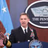 Adm. Brad Cooper, commander of CENTCOM, speaks during a press briefing at the Pentagon in Washington, DC, on April 16. Israel became part of the US Central Command in 2021. 