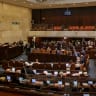 This picture shows a general view of a plenum sessiont the Knesset.