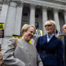 E. Jean Carroll leaves the courthosue on September 6, 2024 in New York City. Both parties appear in court today as Trump's lawyers fight to overturn the jury's finding that he sexually abused E. Jean Carroll. 
