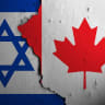 Israeli and Canadian flag graphic