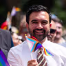 NEW YORK, NEW YORK - JUNE 28: New York City Mayor Zohran Mamdani attends the 2026 Pride March in New York City.