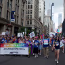 The "Jew York Pride" group marches in the New York City Pride March on June 28, 2026.