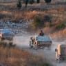A convoy of Israeli military vehicles enters southern Lebanon from the Israeli border in northern Israel, June 29, 2026.