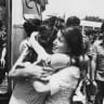 An Israeli hostage is greeted on her return to Israel after Operation Entebbe on 3rd July 1976, in which, Israeli special forces rescued 100 hostages held at Entebbe Airport in Uganda by members of the Popular Front for the Liberation of Palestine following their hijack of Air France Flight 139.