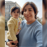POLITICAL ACTIVIST Rezvaneh Ahmad Khanbeigi and her two-year-old daughter.
