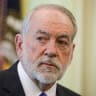 US Ambassador to Israel Mike Huckabee looks on during a meeting in the Oval Office of the White House on April 23, 2026 in Washington, DC. Trump announced that the Israel-Lebanon ceasefire has been extended by three weeks amid US-brokered peace talks.