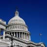  A view of the dome of the US Capitol building, during a vote in the US House of Representatives on a stopgap spending bill to avert a partial government shutdown that would otherwise begin October 1, on Capitol Hill in Washington, DC, US, September 19, 2025. 