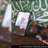 Washburn pictured with two hand grenades in front of Hamas flag.