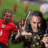 Israeli psychic Uri Geller and England's Harry Kane.