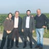 Menachem Israelivitch (2nd R) and Michel Rolland (2nd L) with the winemaker  and ex -director of Château Lascombes. The kosher cuvée is always a team effort.