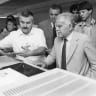 Prime Minister Yitzhak Shamir with his son, Yair, 1986.