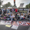 Protesters demonstrate outside the Knesset, the Israeli parliament, in Jerusalem, during events marking the 1,000th day since the October 7 massacre, July 2, 2026.