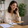 Illustration: A telephone interview for the purpose of job recruitment