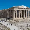 La fachada occidental restaurada del Partenón, Grecia, 2 de julio de 2026