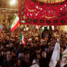 Mourners carry a coffin during a symbolic funeral procession for Iranian Supreme Leader Ayatollah Ali Khamenei, following his death in Israeli and U.S. airstrikes, amid the U.S.-Israeli conflict with Iran, in Najaf, Iraq March 3, 2026. 