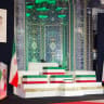 Coffins are displayed containing the late Iranian Supreme Leader, Ayatollah Ali Khamenei, and his family at Imam Khomeini Grand Mosque on July 3, 2026 in Tehran, Iran.
