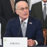 Israeli Ambassador to the US Yechiel Leiter speaks during a signing ceremony hosted by US Secretary of State Marco Rubio (out of frame) at the US Department of State in Washington, DC, on June 26, 2026.