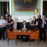 New York City Mayor Zohran Mamdani delivers a speech to mark the 250th anniversary of the United States of America at City Hall on July 3, 2026 in New York City.
