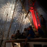 People watch Macy's Fourth of July fireworks as the United States celebrates its 250th anniversary, from a ship at Brooklyn Bridge Marina, in New York City, US, July 4, 2026