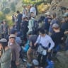 Members of the HaBashan Pioneers make their way towards the Israel-Syrian border, July 5, 2026.