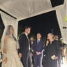 President Isaac Herzog and First Lady Michal bless the former hostages under huppah