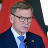 Germany's Foreign Minister Johann Wadephul speaks during a statement alongside Brazilian Foreign Minister Mauro Vieira (out of frame) at the Itamaraty Palace in Brasilia on July 3, 2026